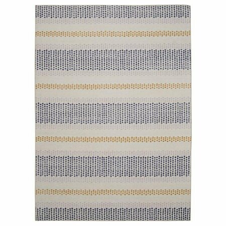 LINON HOME DECOR RUG DELRAY BLU/IVY 5ftX7ft RUGACEOW449